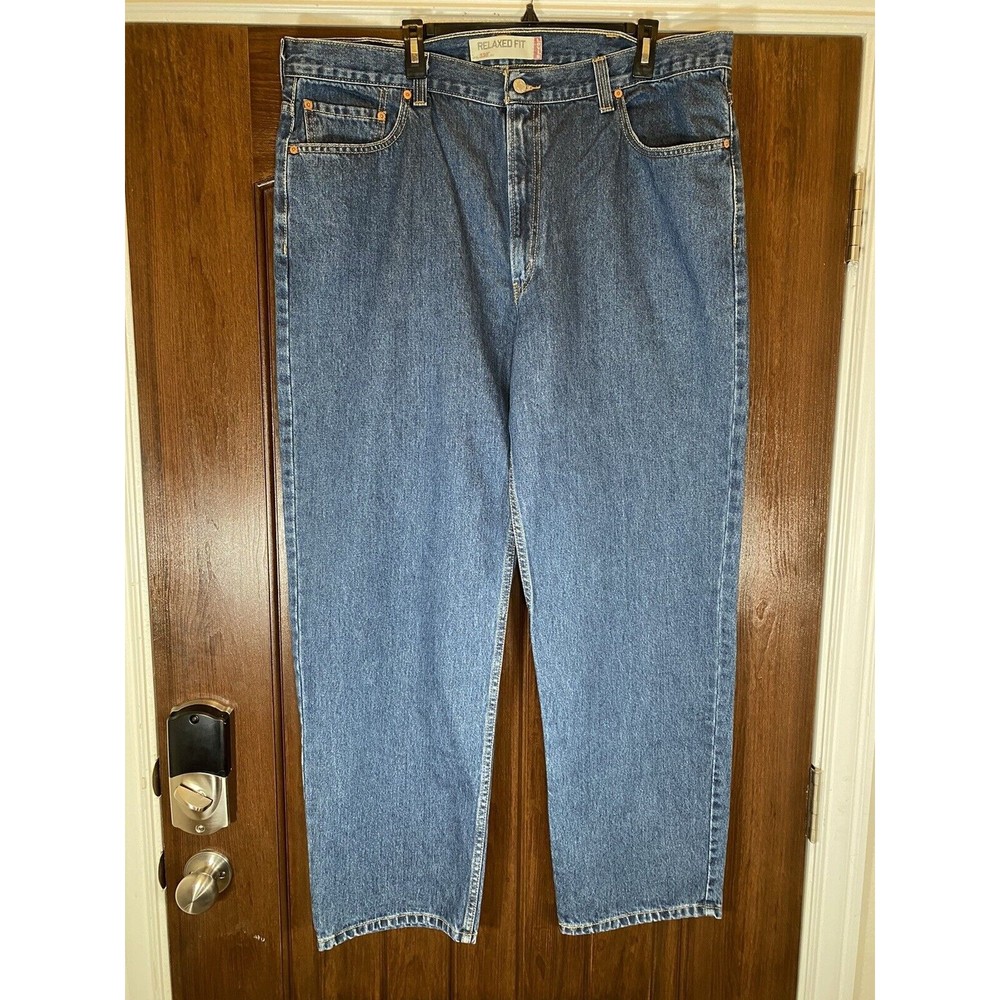 Levi's Mens 550 Stonewash Relaxed Fit Straight Leg Denim Jeans Sz 42 x 32